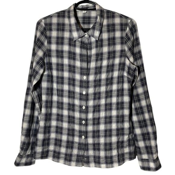 STANDARD James Perse Stripped Long Sleeve Button Front Shirt size M - Picture 1 of 5